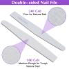 100 Pcs Nail File Set, Emery Board Nail Files for Natural Nails 180/240 Grit Nails Double Sided File Shaping Fingernail Filers Manicure Tools, Reusable view 3