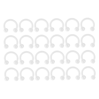 COOLHIYA 18pcs Acrylic Nose Rings and Lip Piercing Decor Transparent Nasal Piercing Accessories Chic Nose Studs for Women Comfortable Hypoallergenic Jewelry Kit