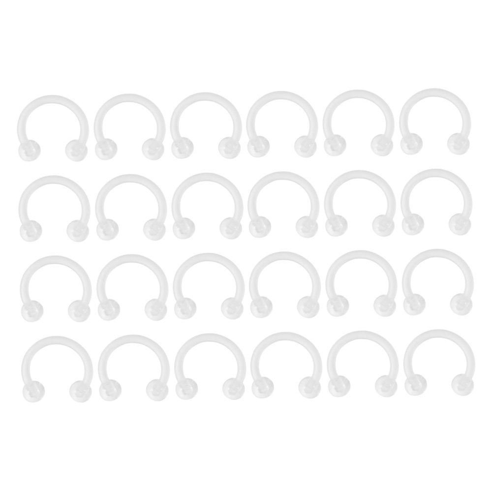 COOLHIYA 18pcs Acrylic Nose Rings and Lip Piercing Decor Transparent Nasal Piercing Accessories Chic Nose Studs for Women Comfortable Hypoallergenic Jewelry Kit