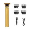 Popular T9 Electric Hair Clipper Men's Beard Trimmer Men's Hair Trimmer USB Charging T-Shaped Cutter Head Zero Gap Trim(Golden Grid) view 1