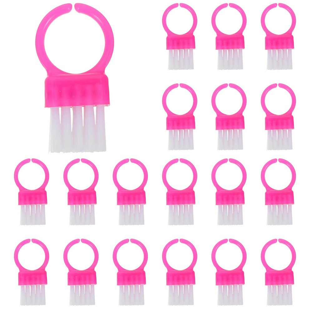 FOMIYES 100pcs Plastic Nail Cleaning Brush Set Heavy Duty Fingernail Scrubbing Brushes Portable Nail Brush for Women And Men Home Manicure Tools Pink