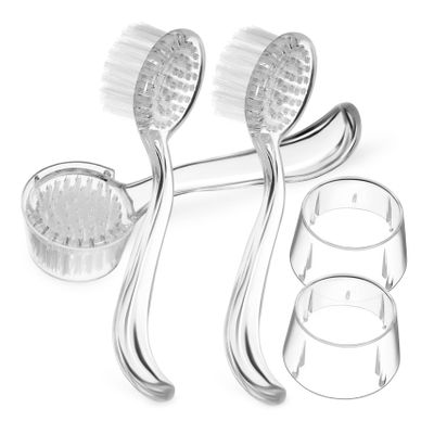 Beaupretty 3pcs Nail Brush Cleaner with Ergonomic Long Handle for Fingernails and Toenails Sturdy Manicure Scrub Tool for Dirt and Dead Skin Removal Transparent Design