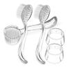 Beaupretty 3pcs Nail Brush Cleaner with Ergonomic Long Handle for Fingernails and Toenails Sturdy Manicure Scrub Tool for Dirt and Dead Skin Removal Transparent Design view 1