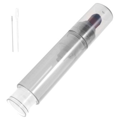 CATIEBYE Scalp Applicator Bottle with Dropper and Brush Transparent Black Hair Oil Applicator for Gentle Scalp Care Compatible with Hair Growth Serums Lightweight and Portable for Easy Use