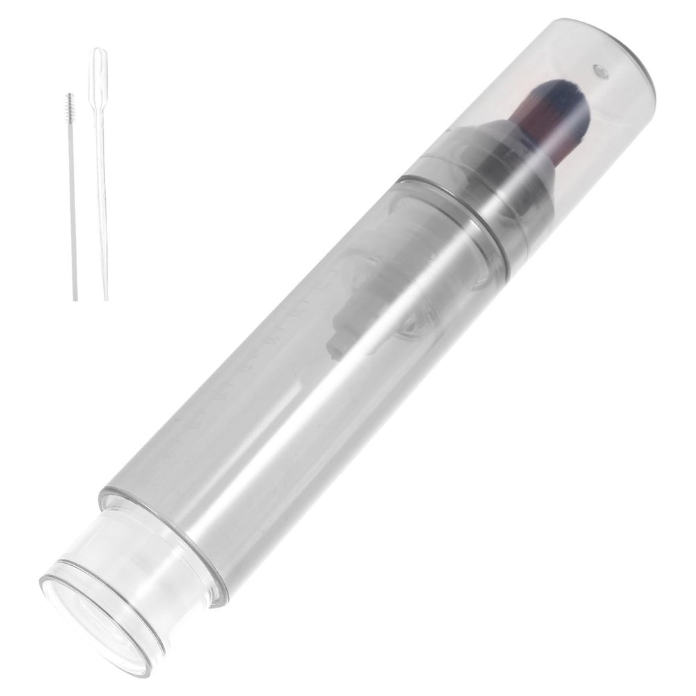 CATIEBYE Scalp Applicator Bottle with Dropper and Brush Transparent Black Hair Oil Applicator for Gentle Scalp Care Compatible with Hair Growth Serums Lightweight and Portable for Easy Use