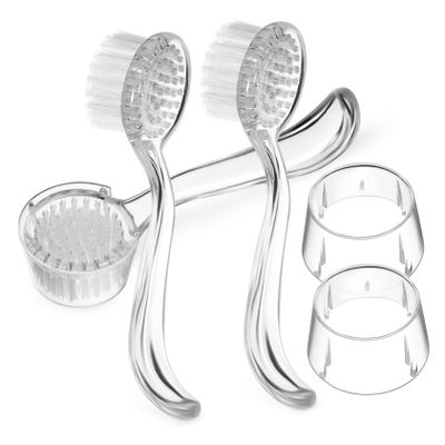 Wakauto 3pcs Nail Cleaning Brushes with Protective Covers Ergonomic Handle Fingernail Scrubber for Hands and Feet Dense Stiff Bristles Exfoliator Scrub Tool for Thorough Dirt Removal and