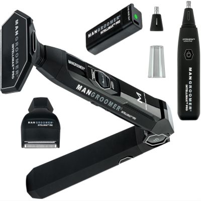 MANGROOMER Intelligent Bundle Contains INTELLIMAX PRO 3.0 Electric Back Hair Shaver and INTELLIMAX PRO Nose & Ear Hair Trimmer