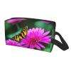 AOLXDE Flowers Colorful Butterfly 1 Print Toiletry Bag Travel Organizer Cosmetic Bags Wash Bag For Men Women,For Travel Gym Daily view 2