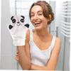 Beaupretty 2Pcs Reusable Cartoon Bathing Gloves Exfoliating Mitts for Skin Cleaning Strong Water Absorption Shower Scrubber for Neck Shoulders Feet Comfortable Lightweight Material view 3