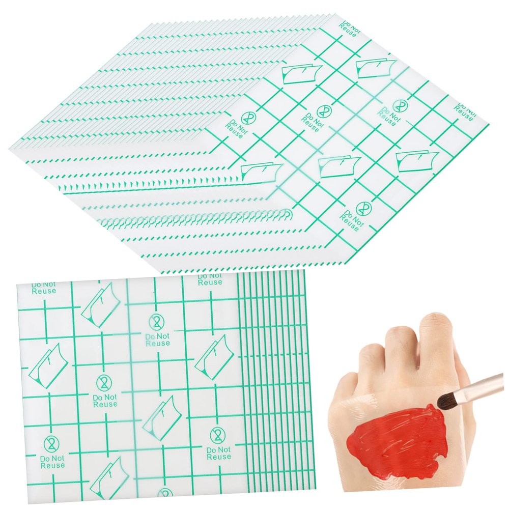 Baluue 200 Pcs Disposable Makeup Mixing Stickers Self Adhesive Cosmetic Palette Pads for Foundation and Lipstick Blending Convenient Hand for Beginners Artists and Salon Use