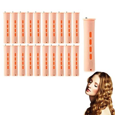 ariarly 20 Pcs Hair Perm Rods Set Perm Rollers Set Cold Wave Rods DIY Curling Tools Hair Curling Rods for Home or Salon Styling Long & Short Hair (Yellow 2.0CM)