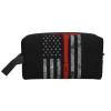 Juandeng Firefighter Axe Red Line Flag Print Makeup Bag,Travel Toiletry Bag,Cosmetic Bag,Hanging Tolietry Bag For Women Men,Gym Daily view 1