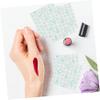 Beaupretty 200 Pcs Disposable Makeup Mixing Palette Stickers Self Adhesive Cosmetic Tape for Foundation and Lipstick Color Blending Single Use Hand for Clean Convenient Makeup Application view 3