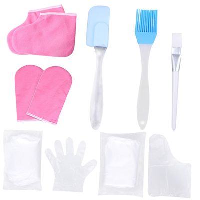CATIEBYE Paraffin Wax Gloves and Foot Covers for Hand and Feet Care Moisturizing Exfoliating Scrub Gloves with Heat Retention Tissue Activation and Circulation Improvement for Random Color
