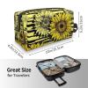 AOLXDE Bees Sunflowe Print Toiletry Bag Travel Organizer Cosmetic Bags Wash Bag For Men Women,For Travel Gym Daily view 4