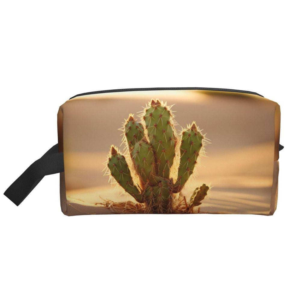 AOLXDE Desert Cactus Print Toiletry Bag Travel Organizer Cosmetic Bags Wash Bag For Men Women,For Travel Gym Daily