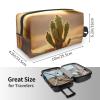 AOLXDE Desert Cactus Print Toiletry Bag Travel Organizer Cosmetic Bags Wash Bag For Men Women,For Travel Gym Daily view 4