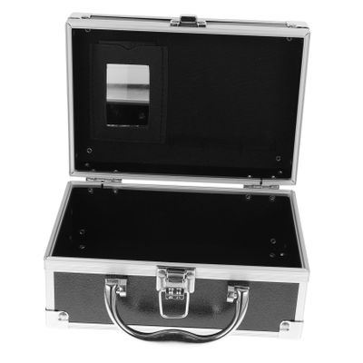 Beaupretty Aluminum Alloy Makeup Briefcase Portable Cosmetic Organizer Tool Storage Case Lightweight for Makeup Artists Hairstylists and Travel