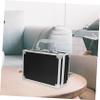 Beaupretty Aluminum Alloy Makeup Briefcase Portable Cosmetic Organizer Tool Storage Case Lightweight for Makeup Artists Hairstylists and Travel view 2