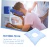 ABOOFAN Washable Hollow Face Pillow for Beauty Salons Comfortable Face Down Cushion for Massage Parlors Spa Table Use Skin Friendly Blue view 3