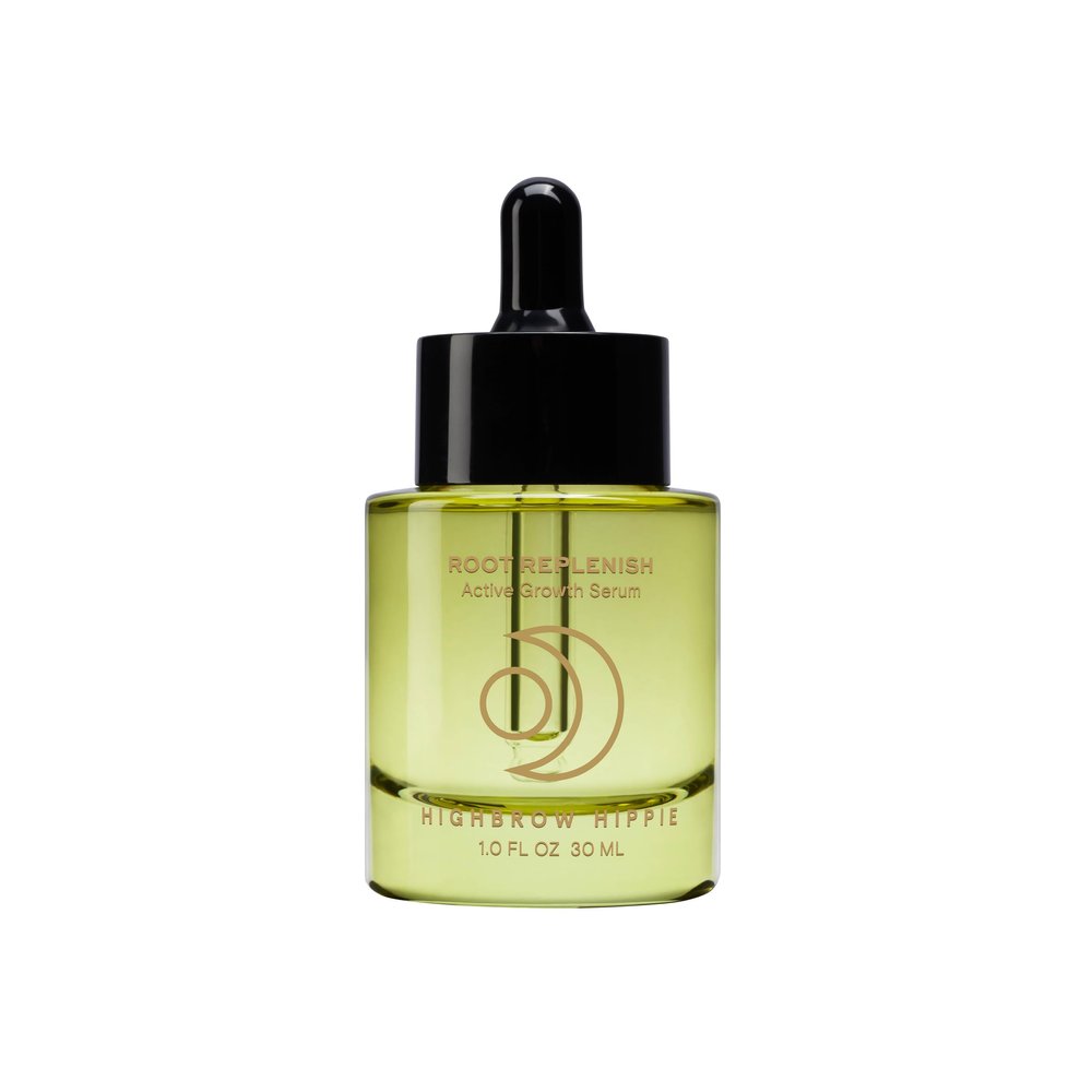 Highbrow Hippie Root Replenish Active Growth Hair Serum with Redensyl DHT Blockers, Resveratrol & Scalp Microbiome Support for Thicker, Fuller-Looking Hair, Lightweight Water-Based Formula, 40mL