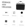 Baluue Portable Aluminum Alloy Makeup Case Small Cosmetic Organizer Box Travel Nail Supplies Storage Briefcase with Sturdy Lock for Easy Access view 4