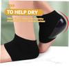 FOMIYES 2 Pairs Silicone Heel Protectors Toeless Foot Sleeves for Men Women Portable Washable Heel Socks with Moisturizing Compression for Crack Prevention and Relief view 4