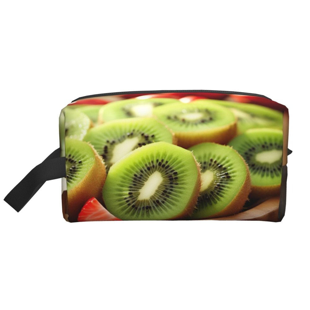 AOLXDE Kiwi Watermelon Print Toiletry Bag Travel Organizer Cosmetic Bags Wash Bag For Men Women,For Travel Gym Daily