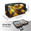 Juandeng Yellow Snake Print Makeup Bag,Travel Toiletry Bag,Cosmetic Bag,Hanging Tolietry Bag For Women Men,Gym Daily view 4