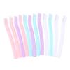Baluue 12Pcs Stainless Steel Eyebrow Trimming Razors with Protective Mesh Sharp Makeup Tools for Women and Men Compact Lightweight Facial Hair Removers view 1