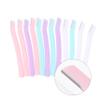 Baluue 12Pcs Stainless Steel Eyebrow Trimming Razors with Protective Mesh Sharp Makeup Tools for Women and Men Compact Lightweight Facial Hair Removers view 2