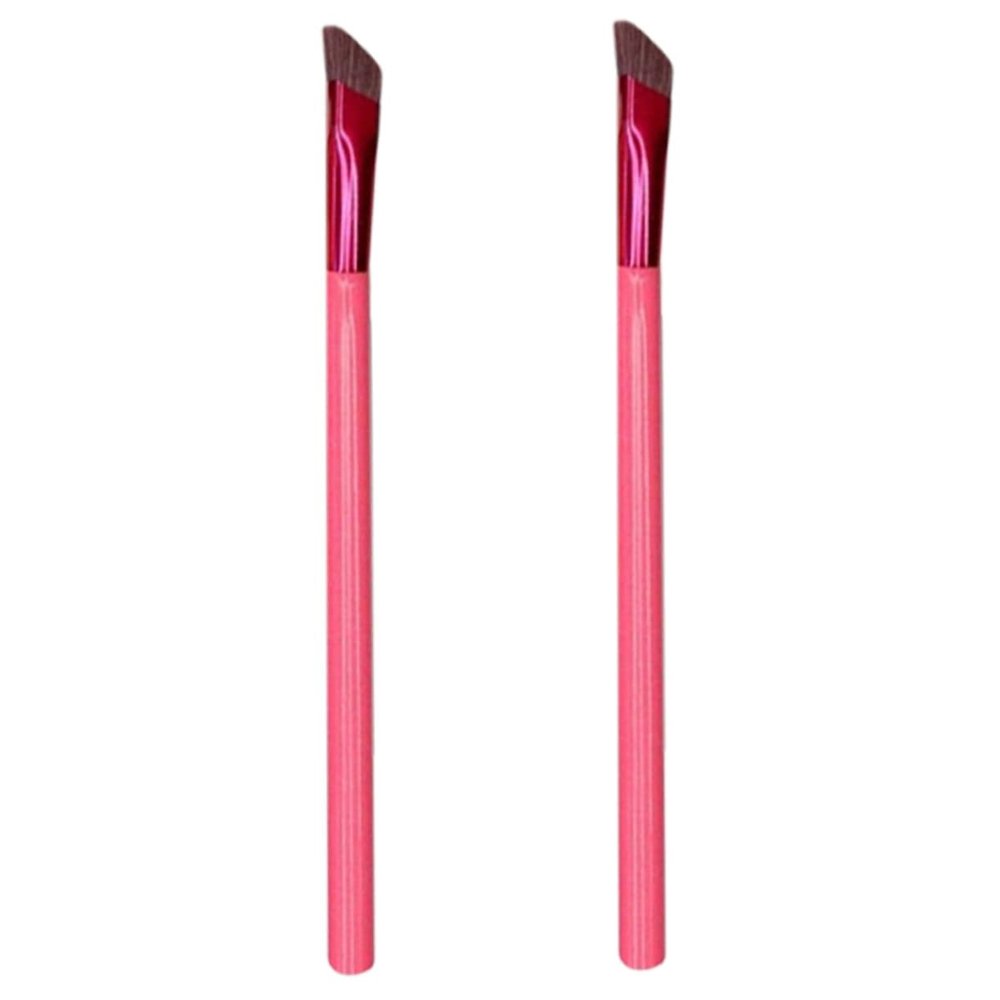 Ipetboom 2pcs Angled Eyebrow Brush for Women Portable Lightweight Makeup Tools with Design for Grooming Shaping Brows Using Powder Mascara