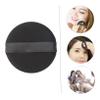 Baluue 5pcs Black Non Latex Round Makeup Powder Puff Soft Bouncy Cosmetic Sponge for Loose Powder Application Salon and Travel Friendly with Rayon Ribbon view 4