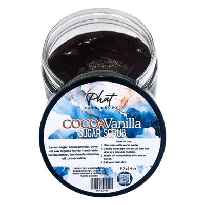 Cocoa Vanilla Golden Glow Exfoliating Sugar Scrub with Olive Oil | 4 oz
