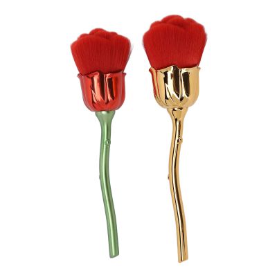 2PCS Rose Shape Nail Brush Set, Thickened Die Cast ABS Material, Ergonomic Handle for Precise Nail Cleaning, Rose Flower Design Adds Elegance to Your Beauty Routine