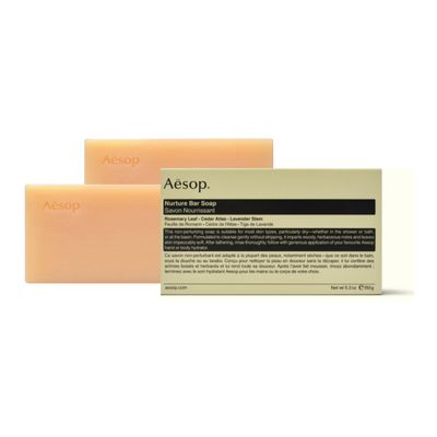 Aesop Nurture Bar Soap | Moisturizing Body Cleansing Bar with Shea Butter for Dry Skin | 5.2 oz (Pack of 2)