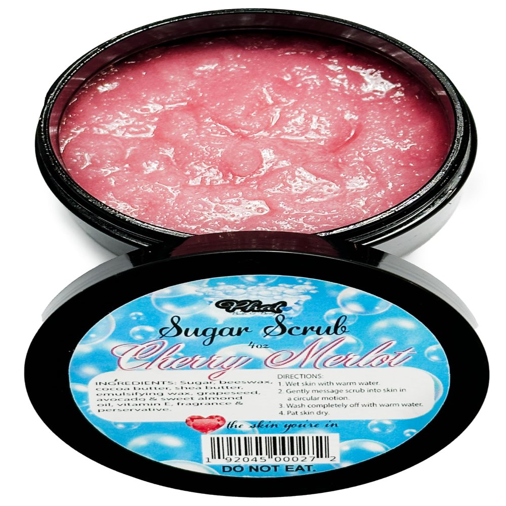 Cherry Merlot Whipped Shea Sugar Scrub with Cocoa Butter Black Cherry Merlot Type | 5 oz