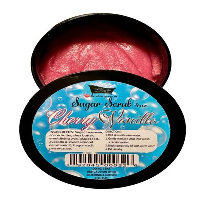 Cherry Vanilla Whipped Shea Sugar Scrub with Cocoa Butter | 5 oz