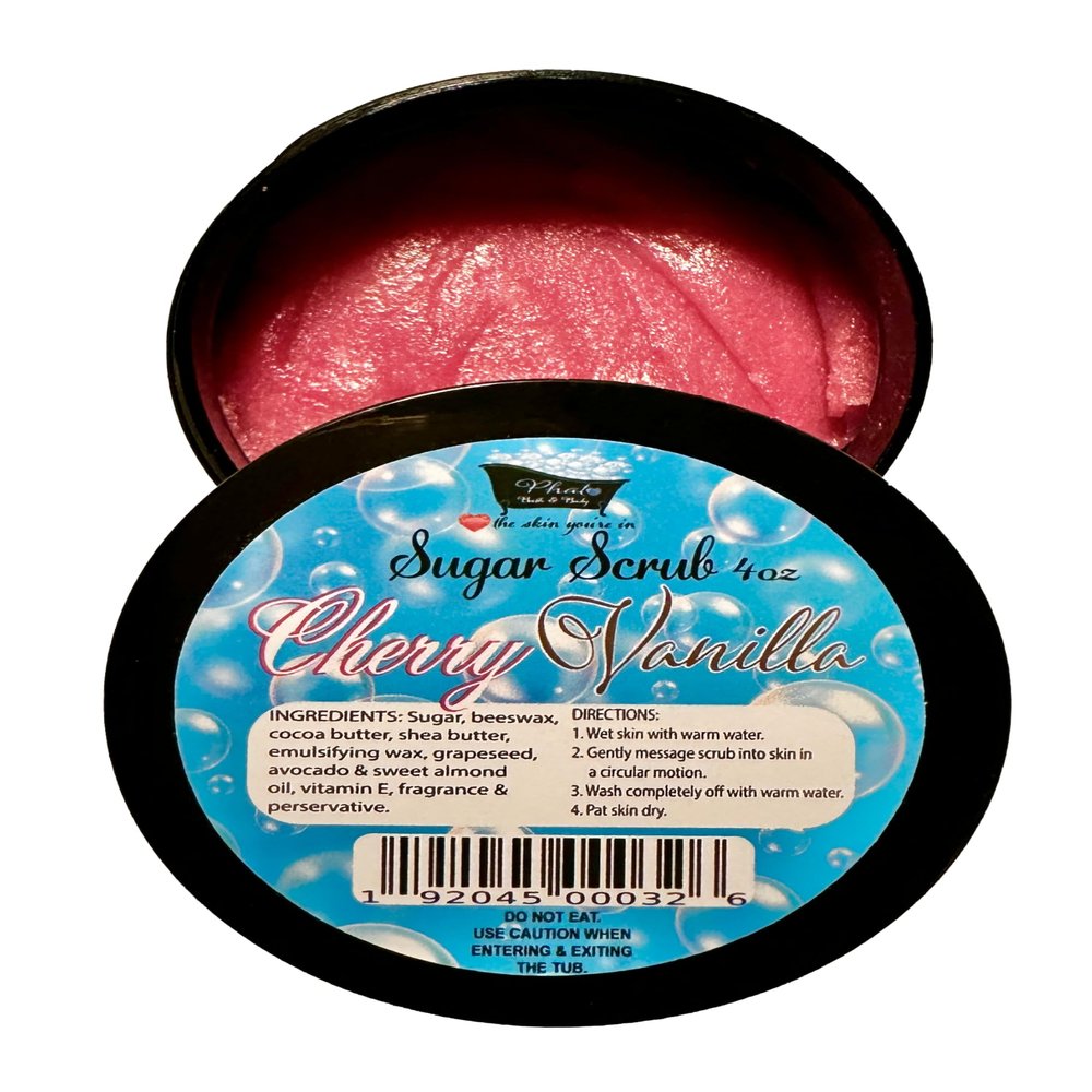Cherry Vanilla Whipped Shea Sugar Scrub with Cocoa Butter | 5 oz