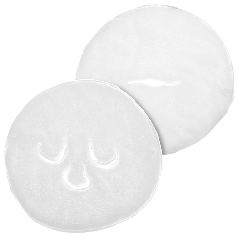 ABOOFAN 2 Pcs Hot Compress Face Towel Masks with Button Straps Soft Velvet Steam Towels for Facial Care Cold and Warm Compress Makeup Removal