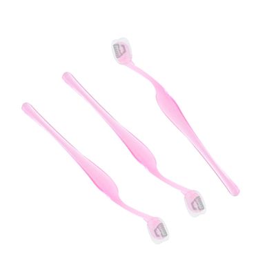Beaupretty 3pcs Small Eyebrow Razor Trimmer for Women Ultra Thin Foil Facial Shaver with Skin Protection Plastic Eyebrow Shaver for Precise Grooming Random Color