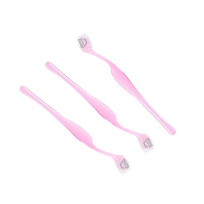 Beaupretty 3pcs Facial Eyebrow Razor Trimmer with Ultra Thin Protective Foil Small Precise Shaver for Womens Stylish Eyebrow Grooming Plastic Design Random Color
