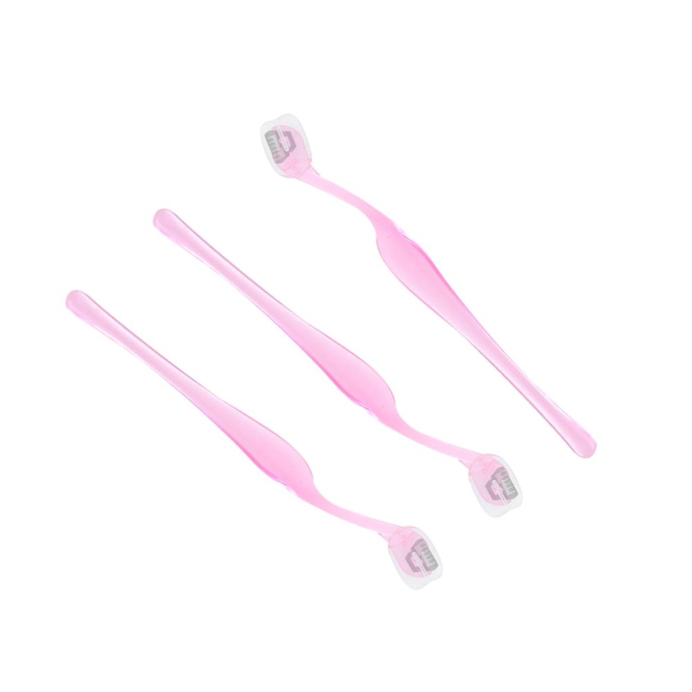 Beaupretty 3pcs Facial Eyebrow Razor Trimmer with Ultra Thin Protective Foil Small Precise Shaver for Womens Stylish Eyebrow Grooming Plastic Design Random Color