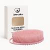 Abrevia Silicone Body Scrubber, Bath Brush with Soft Bristles for Deep Cleaning, Blue, Pink, Green, Black (Pink) view 1