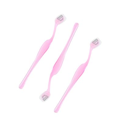 FRCOLOR 3pcs Small Eyebrow Razor Trimmers for Women Ultra Thin Foil Covered Facial Shavers Safe Plastic Design for Precise and Stylish Brow Grooming Portable Random Color