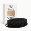 Abrevia Silicone Body Scrubber, Bath Brush with Soft Bristles for Deep Cleaning, Blue, Pink, Green, Black (Black) view 1
