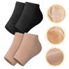 Healeved 2 Pairs Portable Breathable Heel Brace Toeless Heel Sleeves for Men Women Moisture Locking Silicone Protectors for Cracked Skin Relief Outdoor Walking Running Support view 3