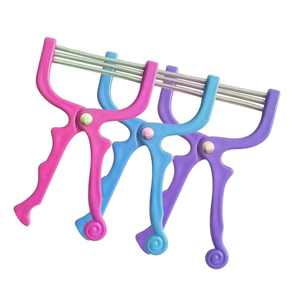 ERINGOGO 3PCS Spring Facial Hair Remover Portable Painless Face Hair Removal Tool for Women Men Upper Lip Chin Cheeks for Smooth Skin Random Color