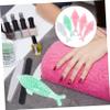 Baluue 5Pcs Nail Brush Dolphin Shaped Cleaning Tools Plastic Manicure Scrubber for Fingernail and Toenail Dust Removal Comfortable Grip view 3