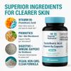 Acne Fighting Kit - Inside-Out Skin Support System with Vitamin B5 Supplement & Probiotic for Skin | Skincare Supplements for Clearer Looking Skin & Oil Balance | Acne Relief Alternative view 3